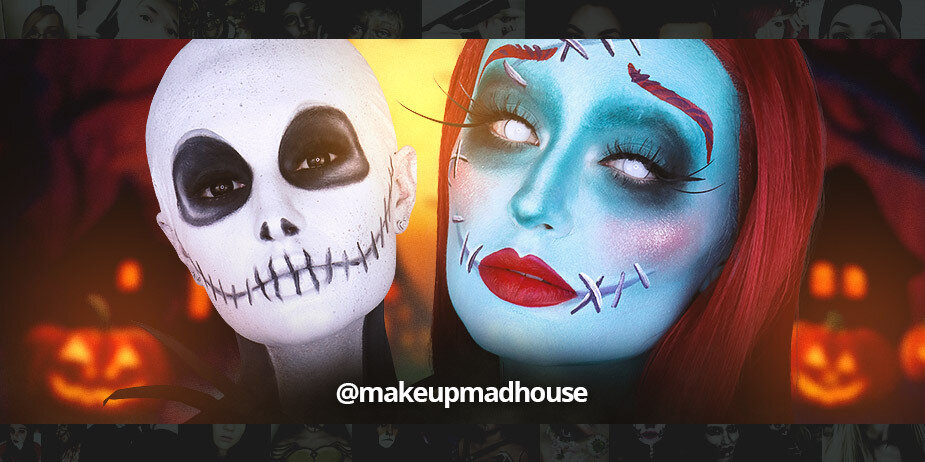 Jack Skellington & Sally Stitches Halloween-Make-Up