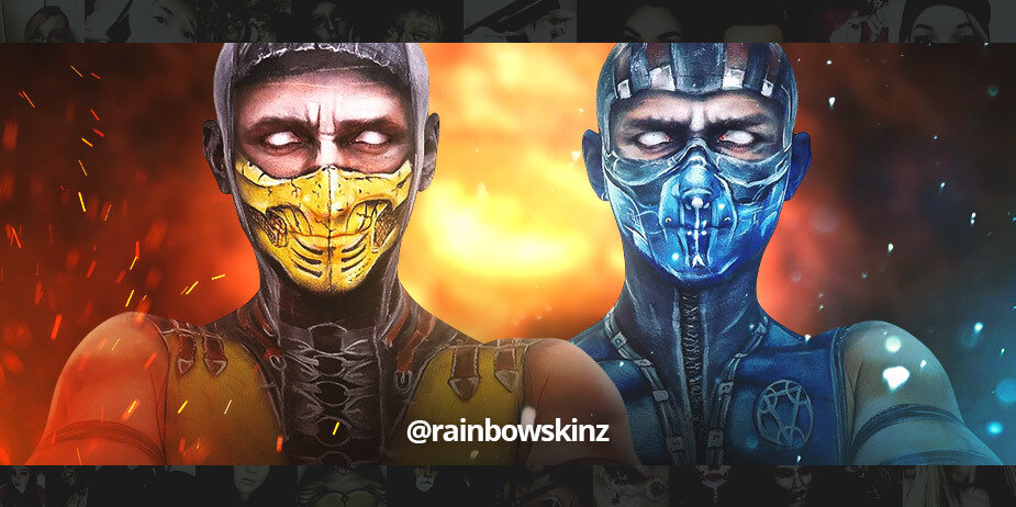 Lentilles de Contact Mortal Kombat Scorpion & Sub Zero
