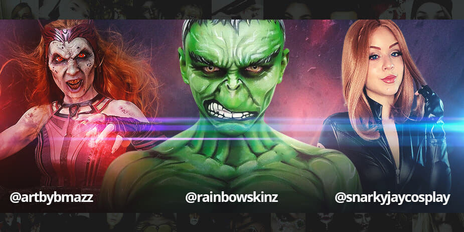 Marvel Character Cosplay Guide With Coloured Contacts