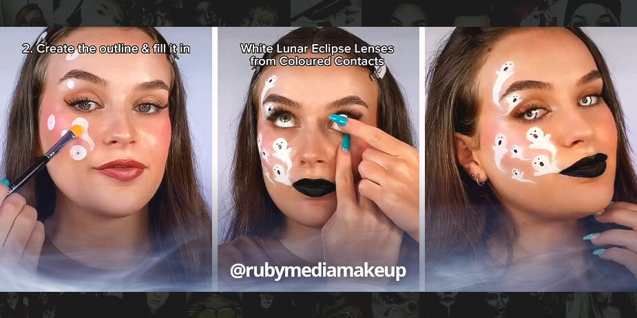 Einfache Anleitung Für Halloween-Geister-Make-Up