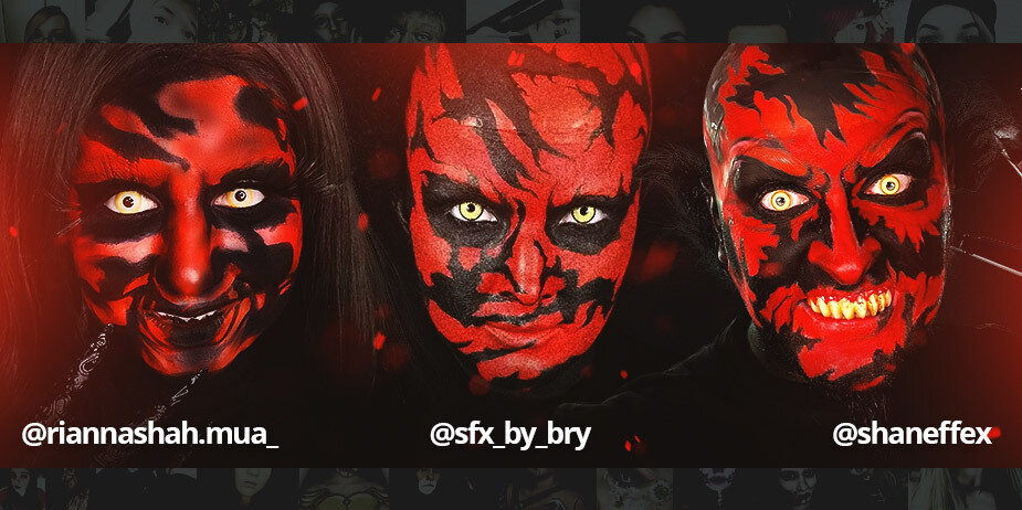 Insidioso: Trucco per Costume da Cemone con Viso e Rossetto