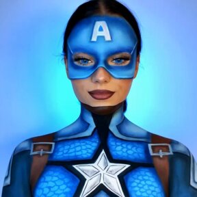 Aqua Mermaid (Captain America) | @sammyjosartistry