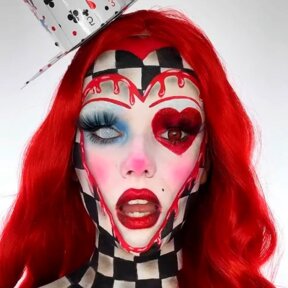 White Mesh & Red Angelic (Queen of Hearts) | @sammyjosartistry