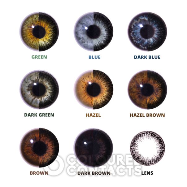 Two Tone Black Circle Coloured Contact Lenses (Daily)