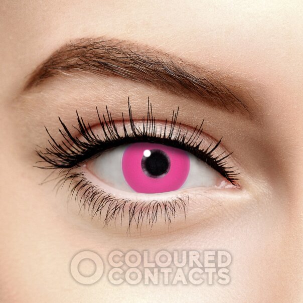 Daily Glow In Dark Contact Lenses: Pink UV Halloween Contacts