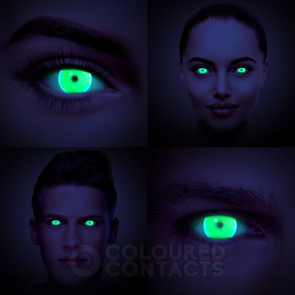 UV I-Glow Cosplay Yellow Coloured Contact Lenses (Daily) | Coloured Contact Lenses