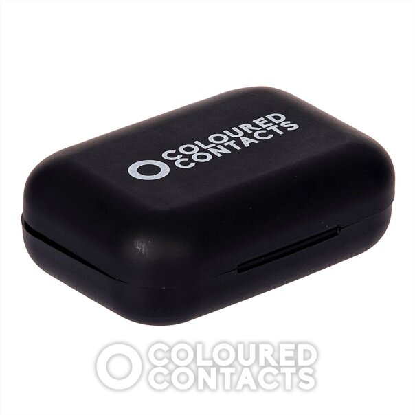 Coloured Contacts Travel Lens Case Kit Black | Lens Storage Cases