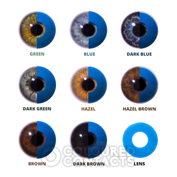 Blue UV i-Glow Daily Colored Contact Lenses, Glow In The Dark Lens