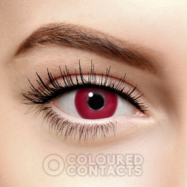 Red UV Prescription Coloured Contacts | Reusable Halloween Lenses
