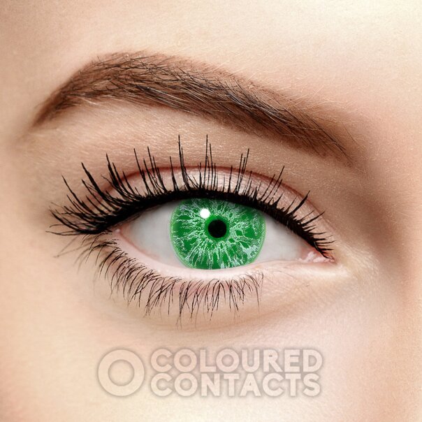 UV I-Glow Cosplay Green Coloured Contact Lenses (Daily) | Coloured Contact Lenses