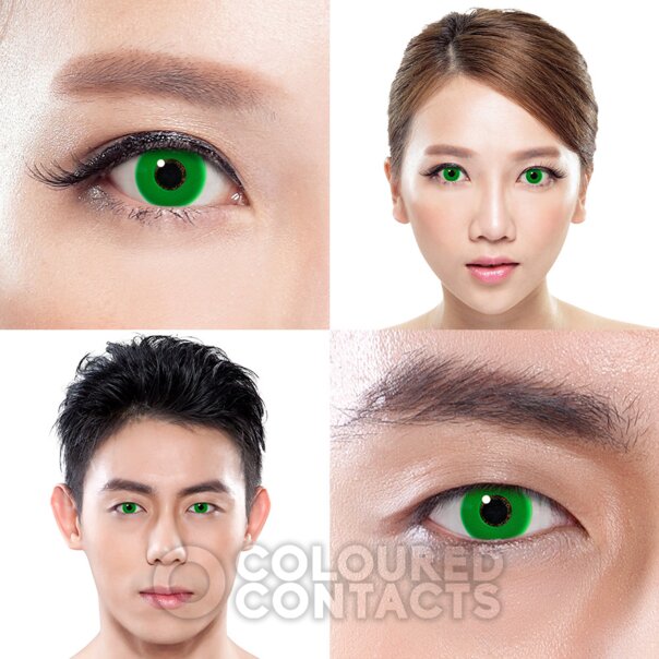 Lentilles De Contact 30 Jours iGlow Vert UV