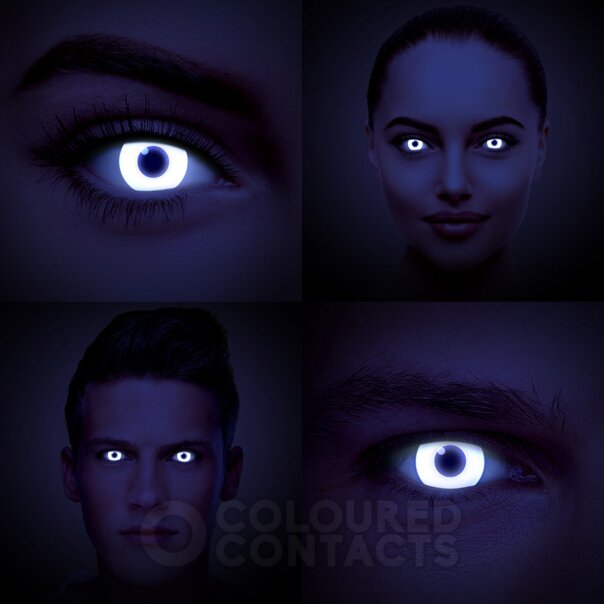 Prescription White UV Colored Contact Lenses | Halloween Zombie Lens