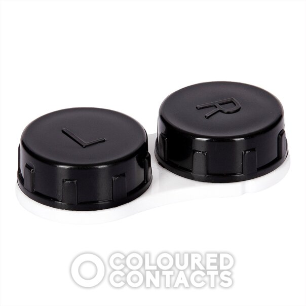 Coloured Contacts Travel Lens Case Kit Black | Lens Storage Cases