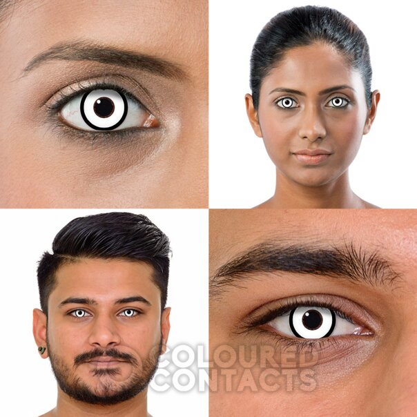 Lentillas de Color Blanco, Tus Lentillas de Halloween para Ghoul