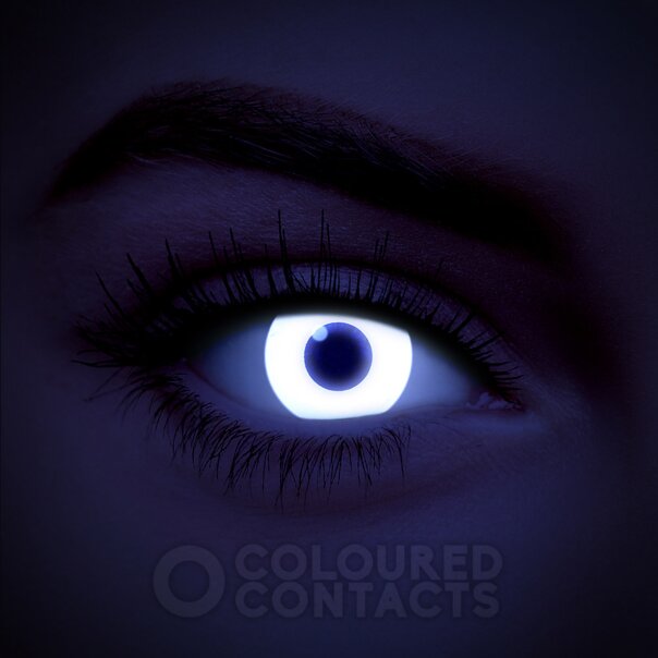 Prescription White UV Coloured Contact Lenses | Halloween Zombie Lens