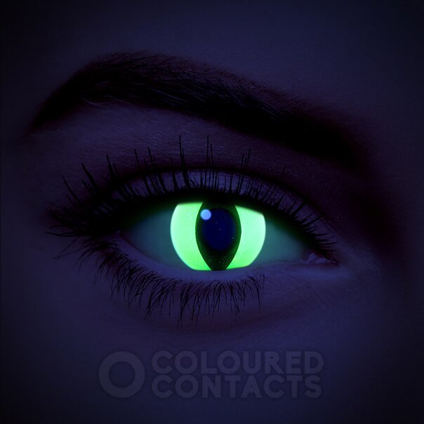 Yellow Cat UV i-Glow 90 Day Colored Contact Lenses, Party Contacts