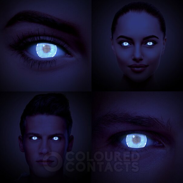 White Screen UV I-Glow Colored Contact Lenses (30 Day) | Colored Contact Lenses