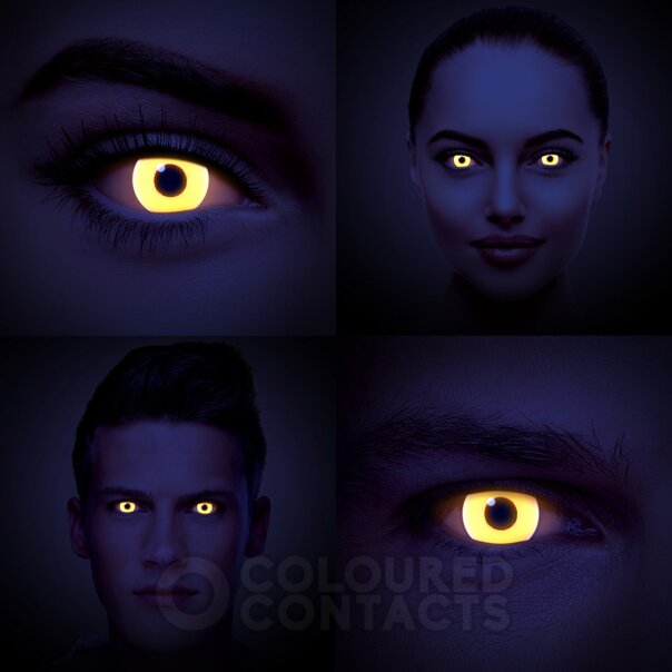 Daily Glow In Dark Contact Lenses: Pink UV Halloween Contacts