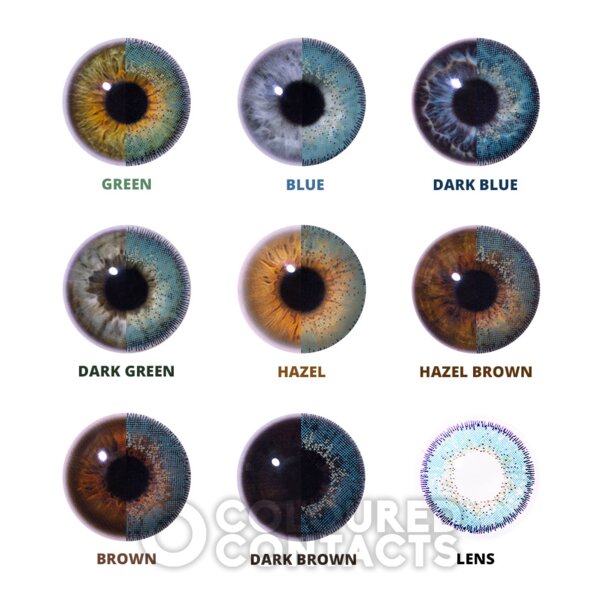 Turquoise Natural Blend Coloured Contact Lenses (30 Day) | Coloured Contact Lenses