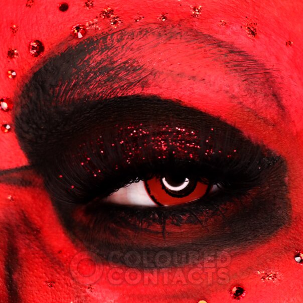 Red Voldemort 90 Day Colored Contacts, Halloween Costume Lenses