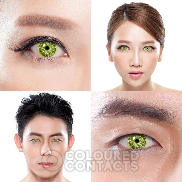 UV I-Glow Cosplay Yellow Coloured Contact Lenses (Daily) | Coloured Contact Lenses