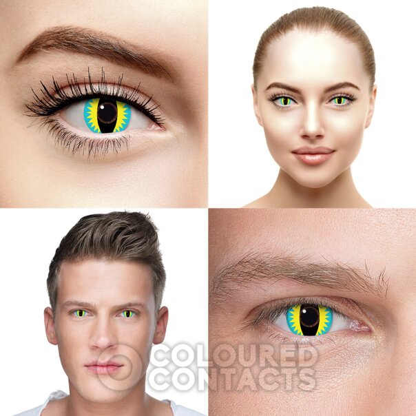 Green Lizard Daily Colored Contacts | SFX Lenses