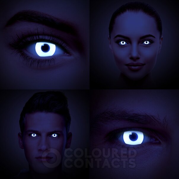 Lentes De Contacto De Color Azul UV i-Glow 30 Días