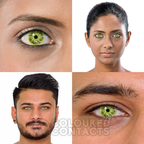 UV I-Glow Cosplay Yellow Coloured Contact Lenses (Daily) | Coloured Contact Lenses