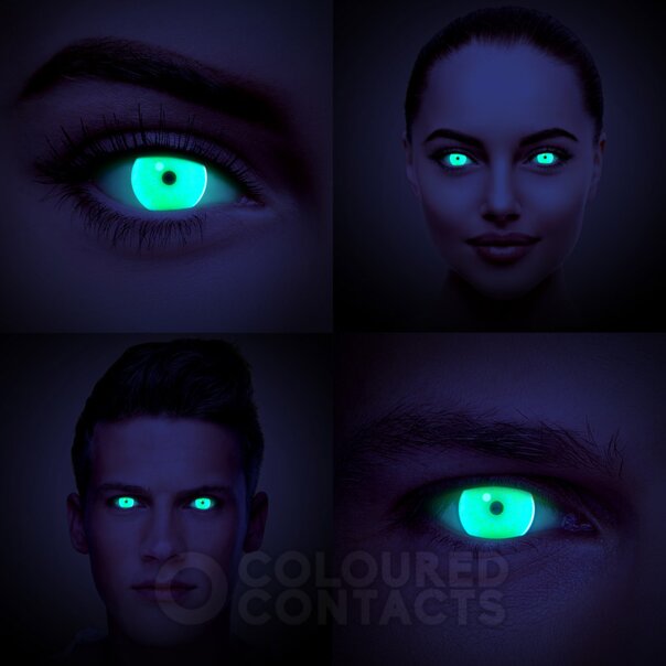 UV I-Glow Cosplay Green Coloured Contact Lenses (Daily) | Coloured Contact Lenses