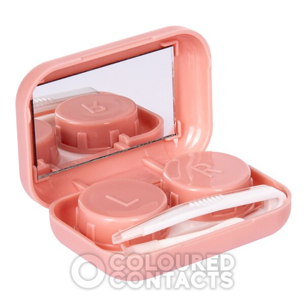 Coloured Contacts Travel Lens Case Kit Pink | Lens Storage Cases