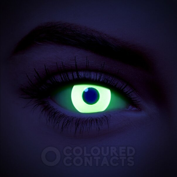 Yellow UV i-Glow 30 Day Coloured Contact Lenses, Coloured Contacts