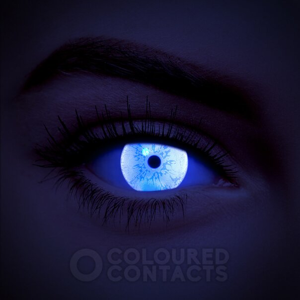 UV I-Glow Cosplay Blue Coloured Contact Lenses (Daily) | Coloured Contact Lenses