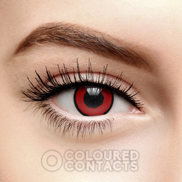 Red Voldemort 90 Day Colored Contacts, Halloween Costume Lenses