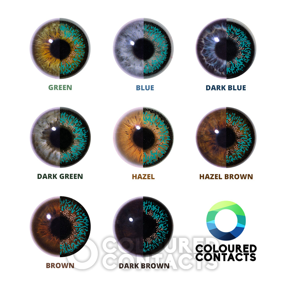 Aqua Tri Tone Coloured Contact Lenses (30 Day) | Coloured Contact Lenses