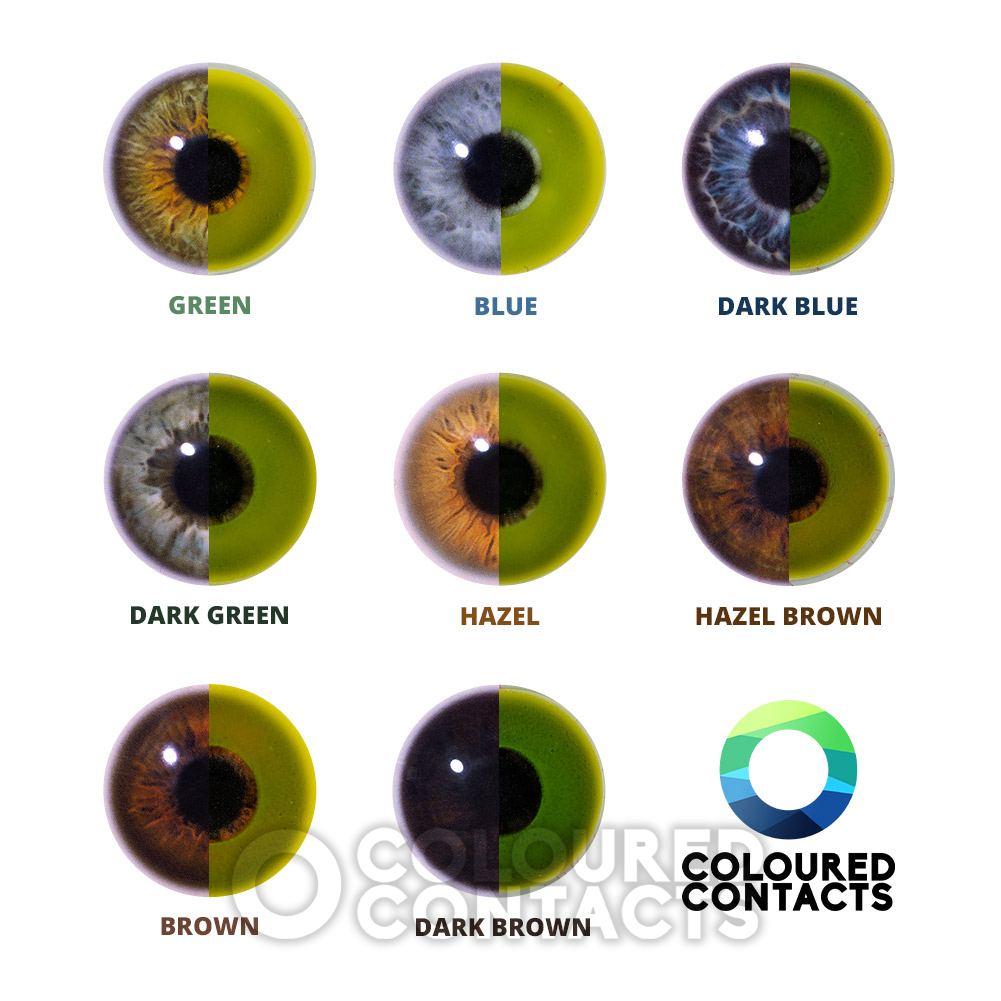 White UV iGlow Daily Colored Contact Lenses, Glow In The