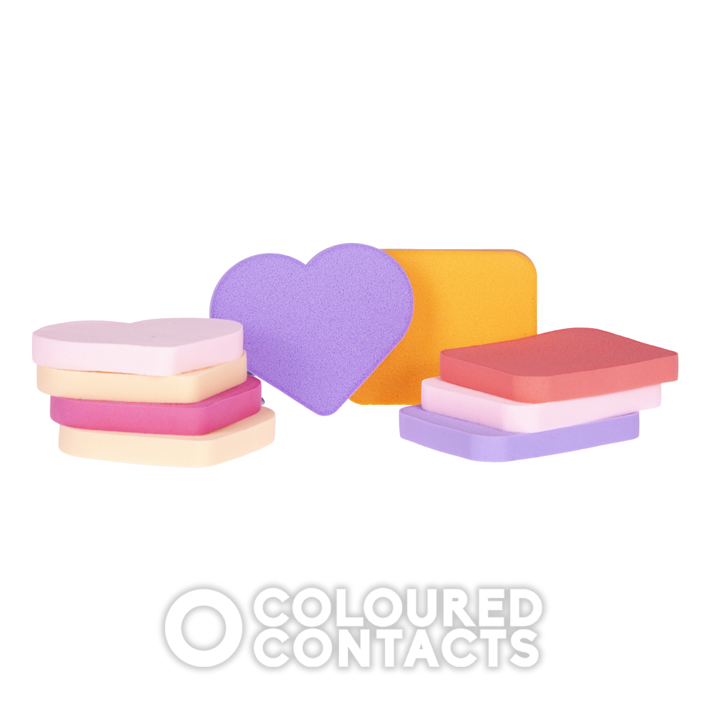 Heart & Square Sponges Makeup Powder Sponges
