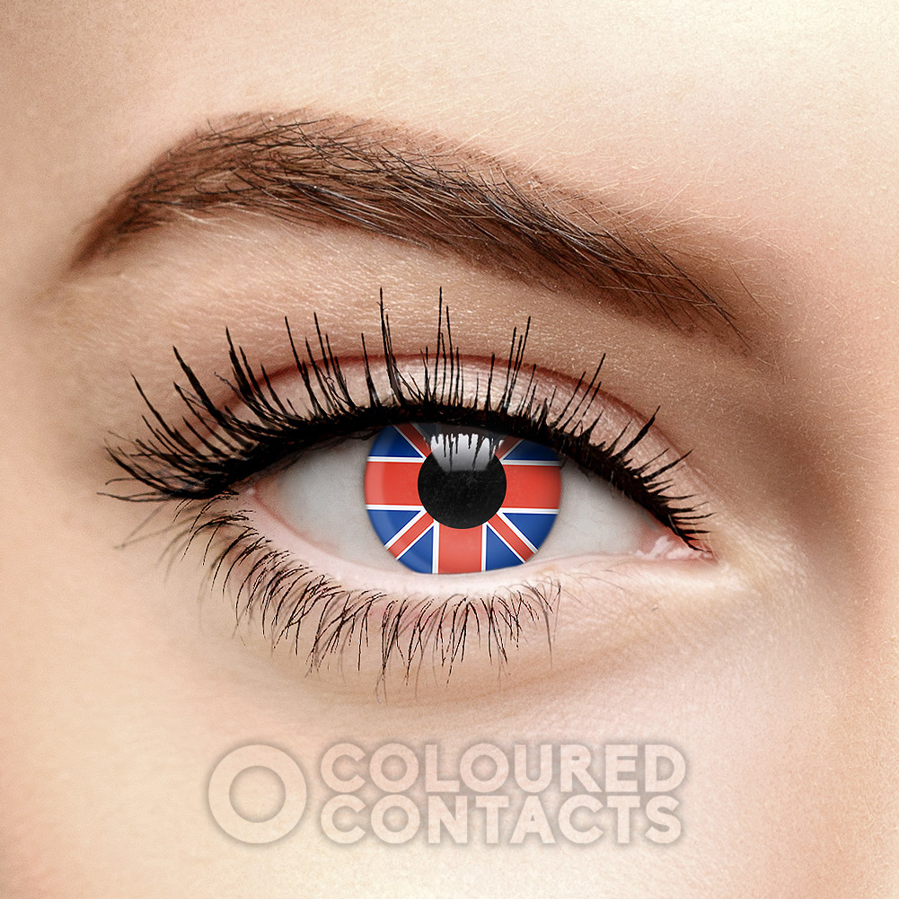 British Flag 90 Day Colored Contact Lenses, Union Jack Contacts