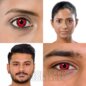 Red/Black Cosplay Shinobi Eye Coloured Contacts | Daily Costume Lenses